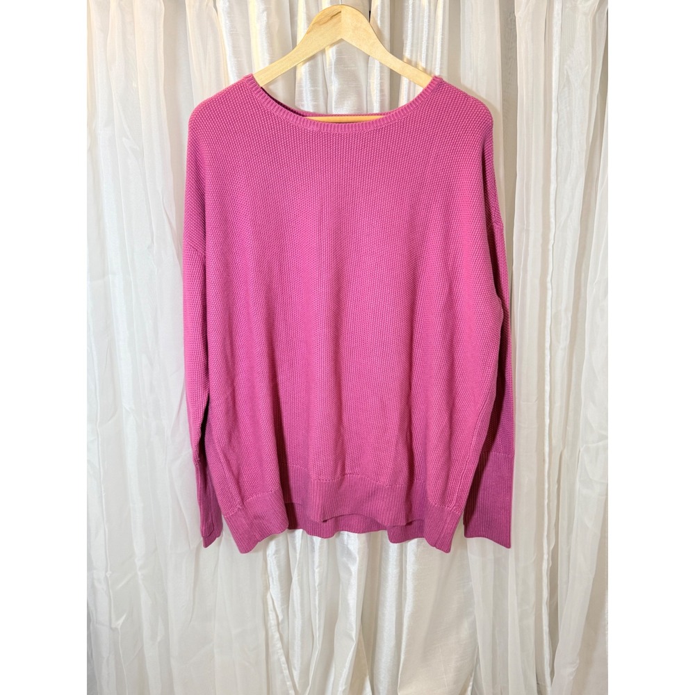 Lululemon Sweater Womens 10 Pink Back Wrap Textured Knit Cashmere Blend LW3EQUS